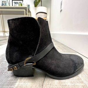 Hand Crafted 1990 Studded Leather Boots Made in Portugal, Black, Size 38